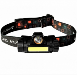 Lanterna de cap cu led si acumulator 2 in 1 Eco ,detasabila din suport si baza magnetica